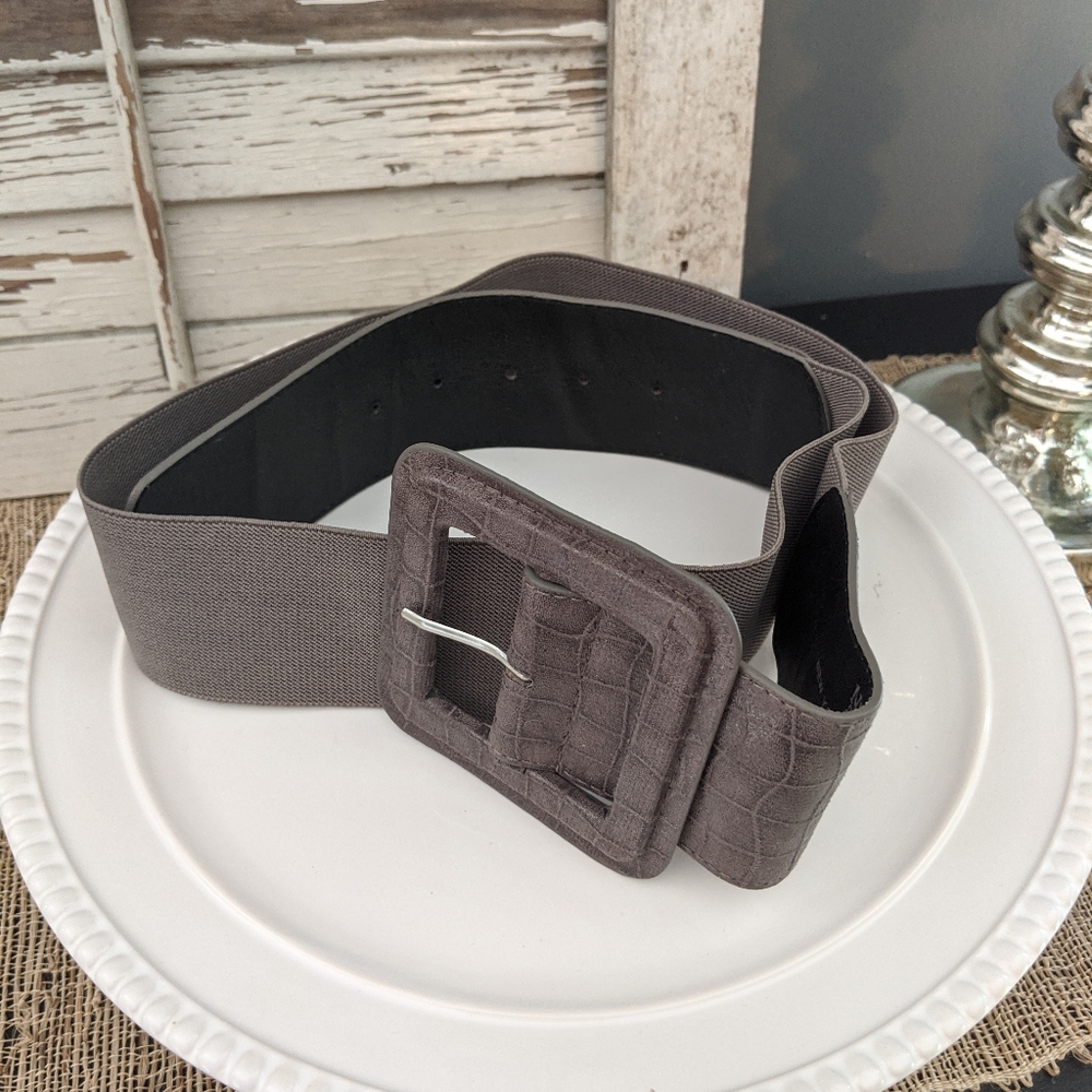 NWT Stretchy fat grey belt